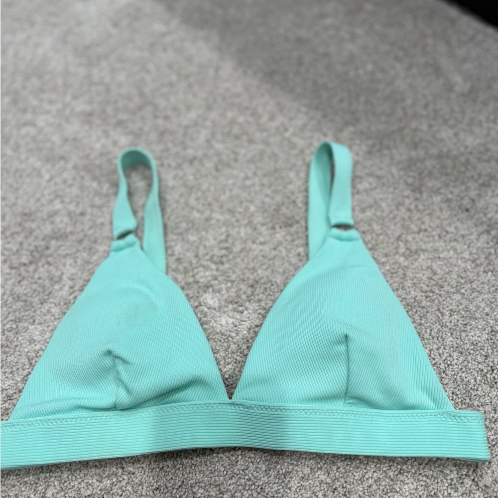 Mint Green Triangle Bikini Top
